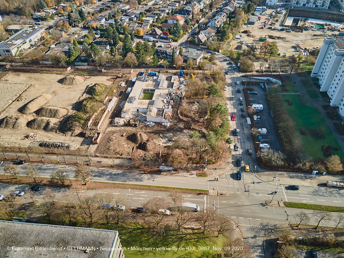 09.11.2020 - Baustelle der neuen Grundschule am Karl-Marx-Ring in Neuperlach